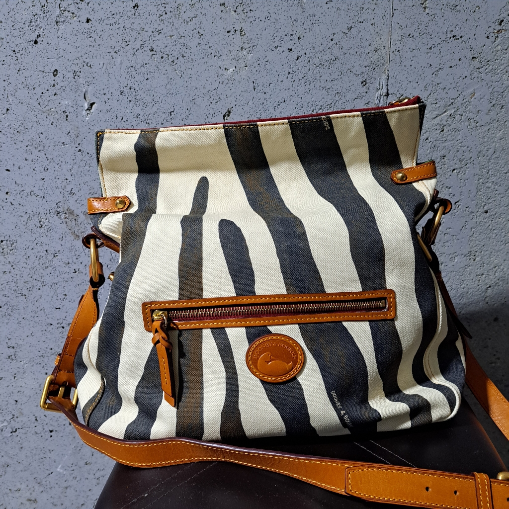 Dooney & Bourke Large Canvas Hobo Tote Bag